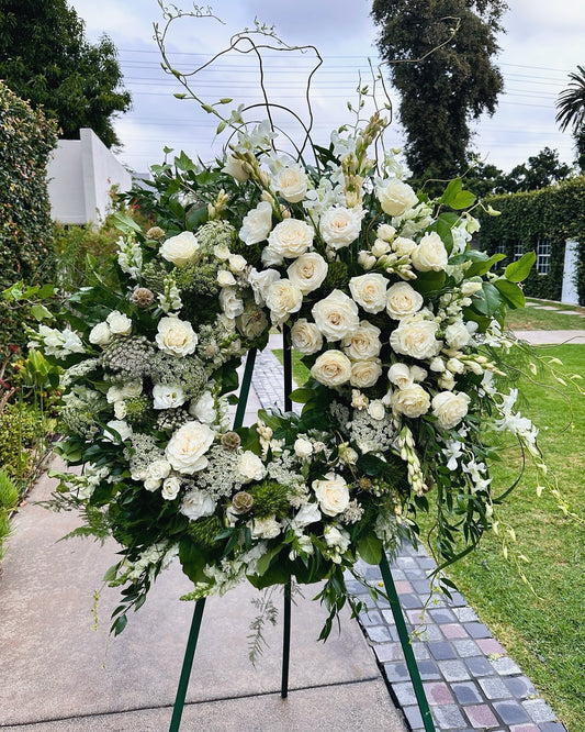 Elegant Funeral Wreath Delivery in Los Angeles | Sympathy & Memorial Flowers by Studio Montfleur